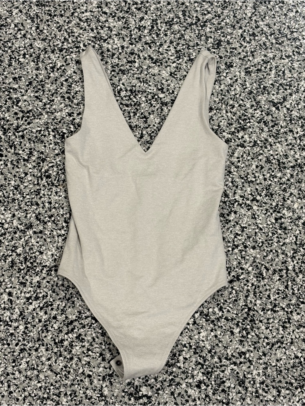 Vuori Light Beige V-Neck Bodysuit